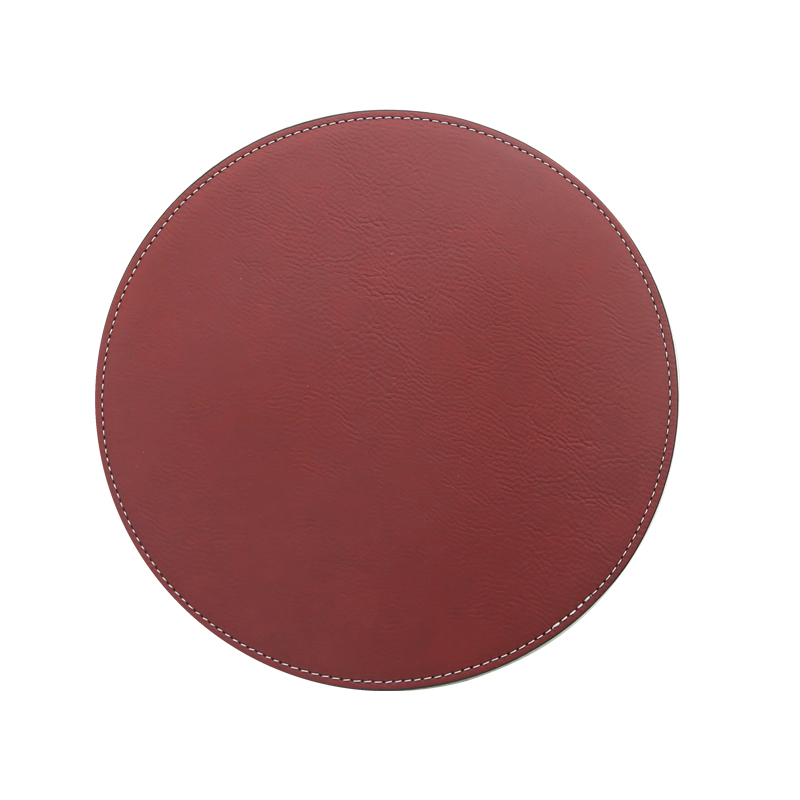 Laserable 인조 가죽 라운드 마우스 패드 20*20cm