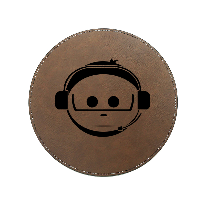 Laserable 인조 가죽 라운드 마우스 패드 20*20cm