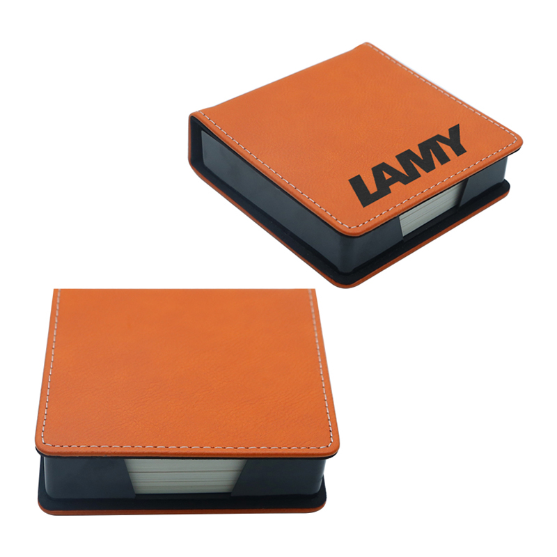 레이저 가공이 가능한 인조가죽 사각형 메모장 홀더