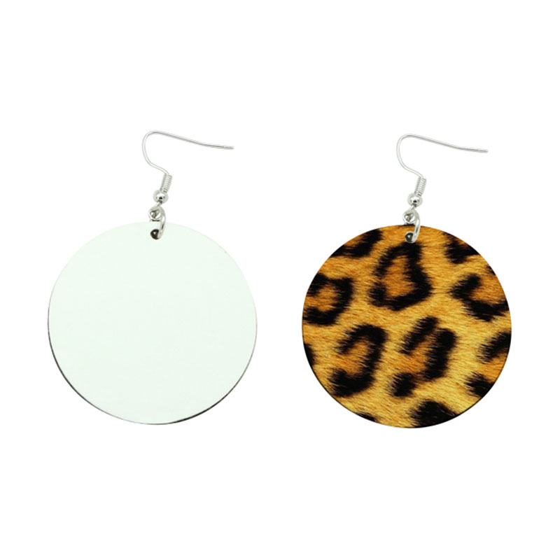 승화 PU 가죽 귀걸이 원형(쌍)