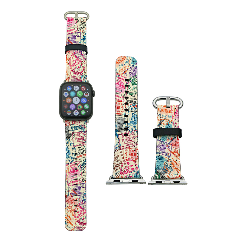 시리즈 4/5-44mm용 승화 PU 가죽 Apple iWatch 밴드