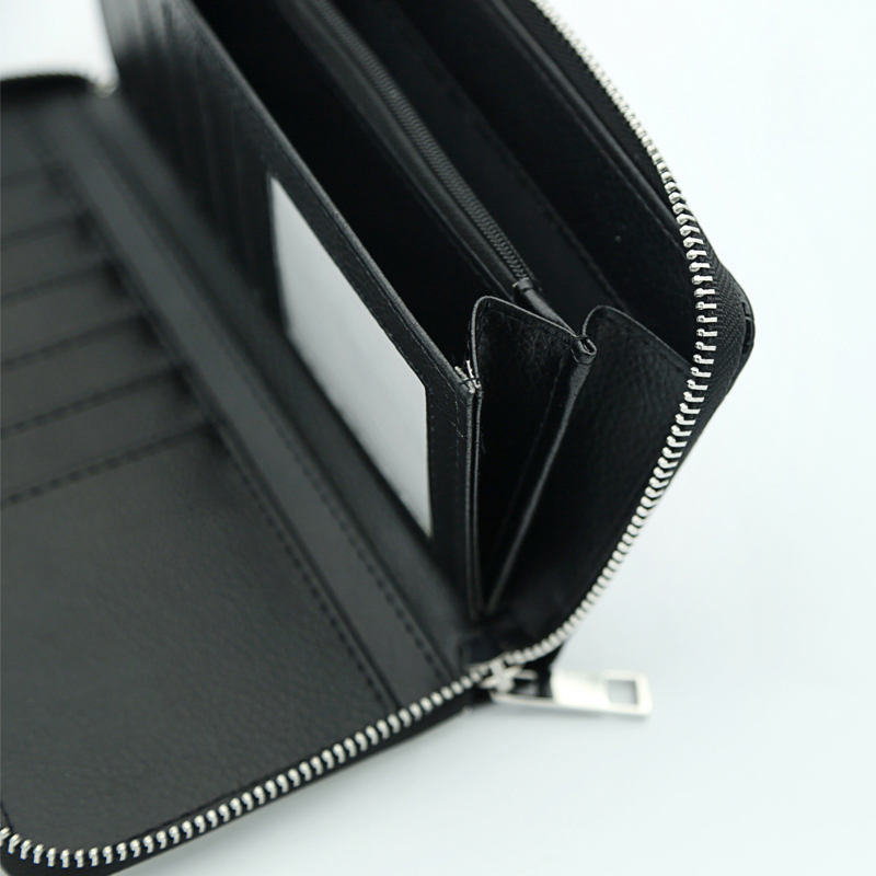 승화 인조 가죽 지퍼 지갑 - 대형